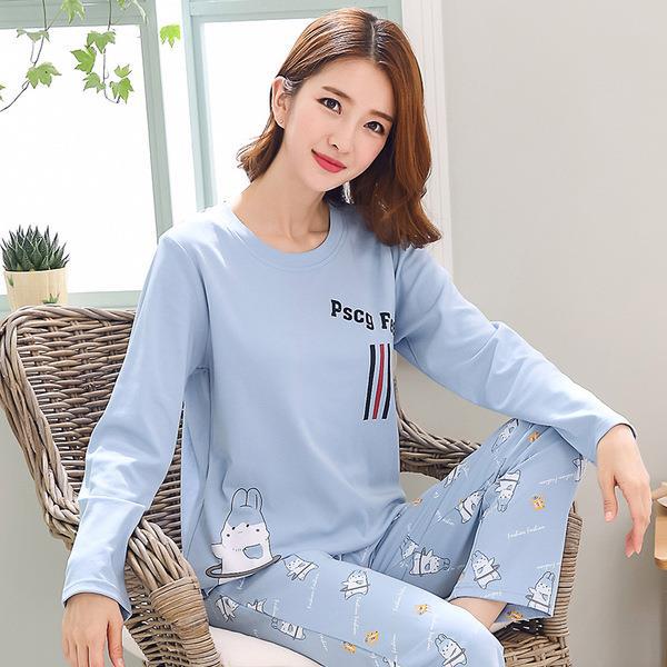 2024 Women's Cartoon Long Sleeve Pajama Set