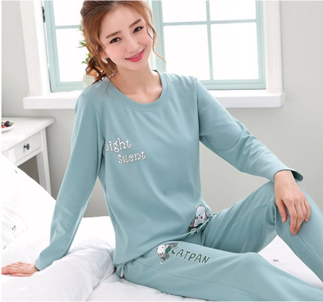 Cute Cartoon Long Sleeve Pajama Set for Women