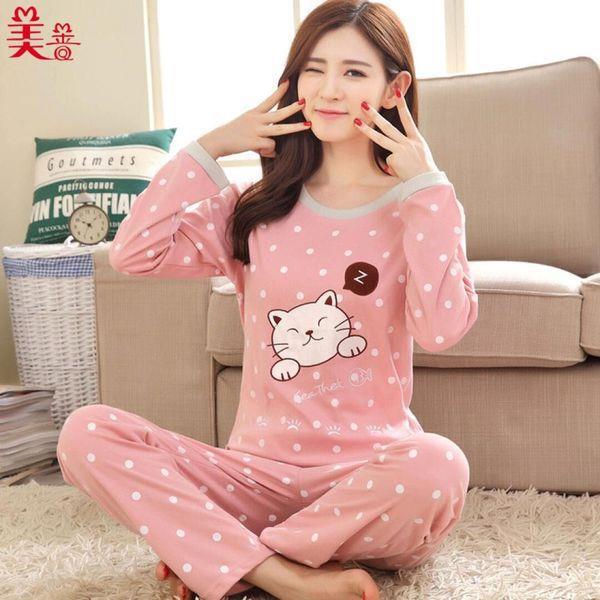 2024 Women's Cartoon Long Sleeve Pajama Set