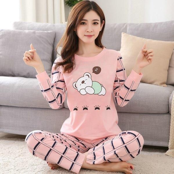 2024 Women's Cartoon Long Sleeve Pajama Set