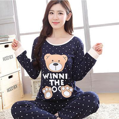 2024 Women's Cartoon Long Sleeve Pajama Set