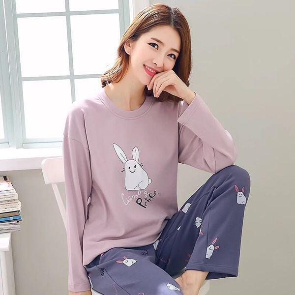 2024 Women's Cartoon Long Sleeve Pajama Set