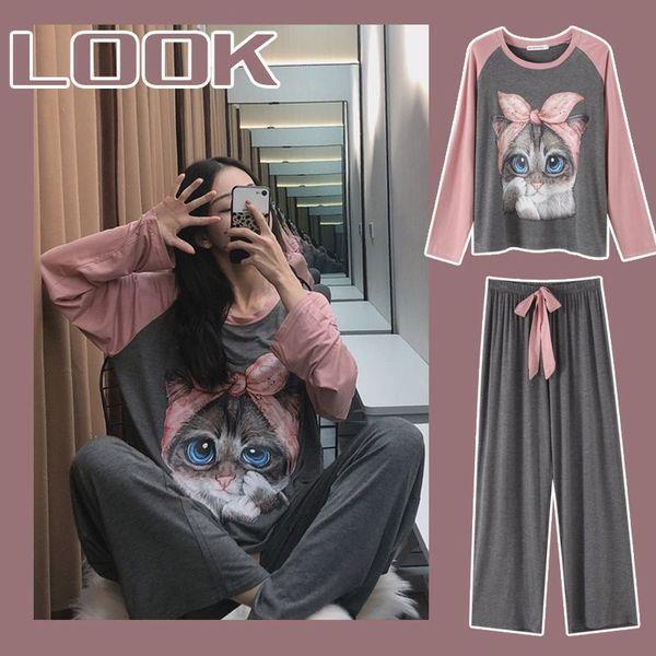 2024 Women's Cartoon Long Sleeve Pajama Set