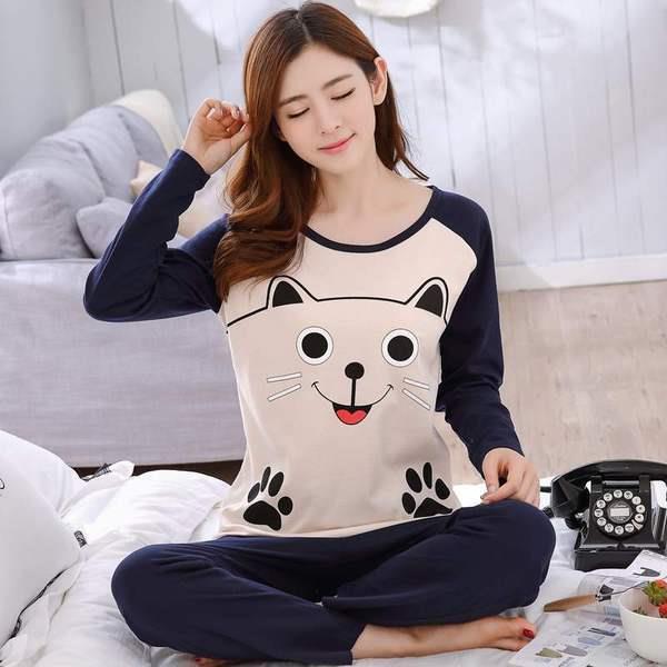 2024 Women's Cartoon Long Sleeve Pajama Set