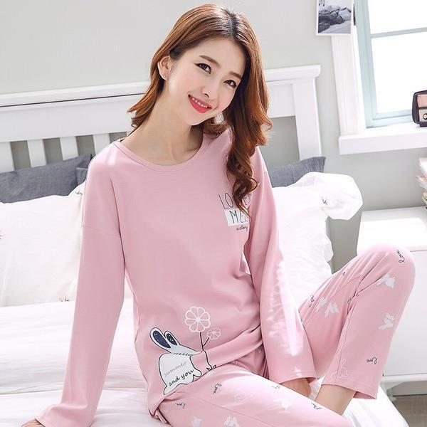 2024 Women's Cartoon Long Sleeve Pajama Set