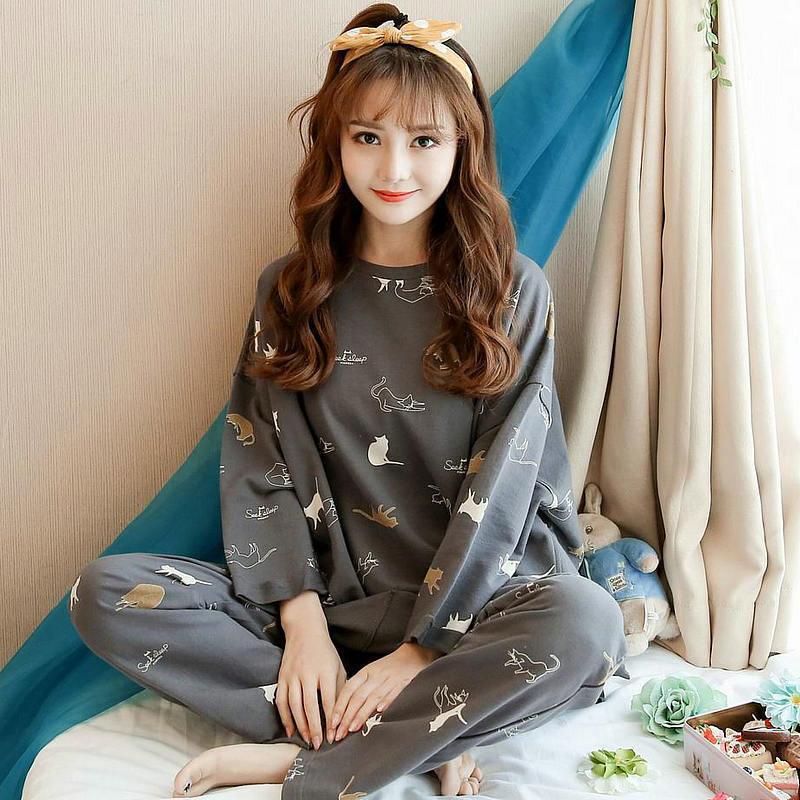 2024 Women's Cartoon Long Sleeve Pajama Set