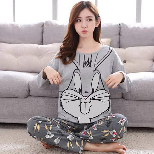 2024 Women's Cartoon Long Sleeve Pajama Set